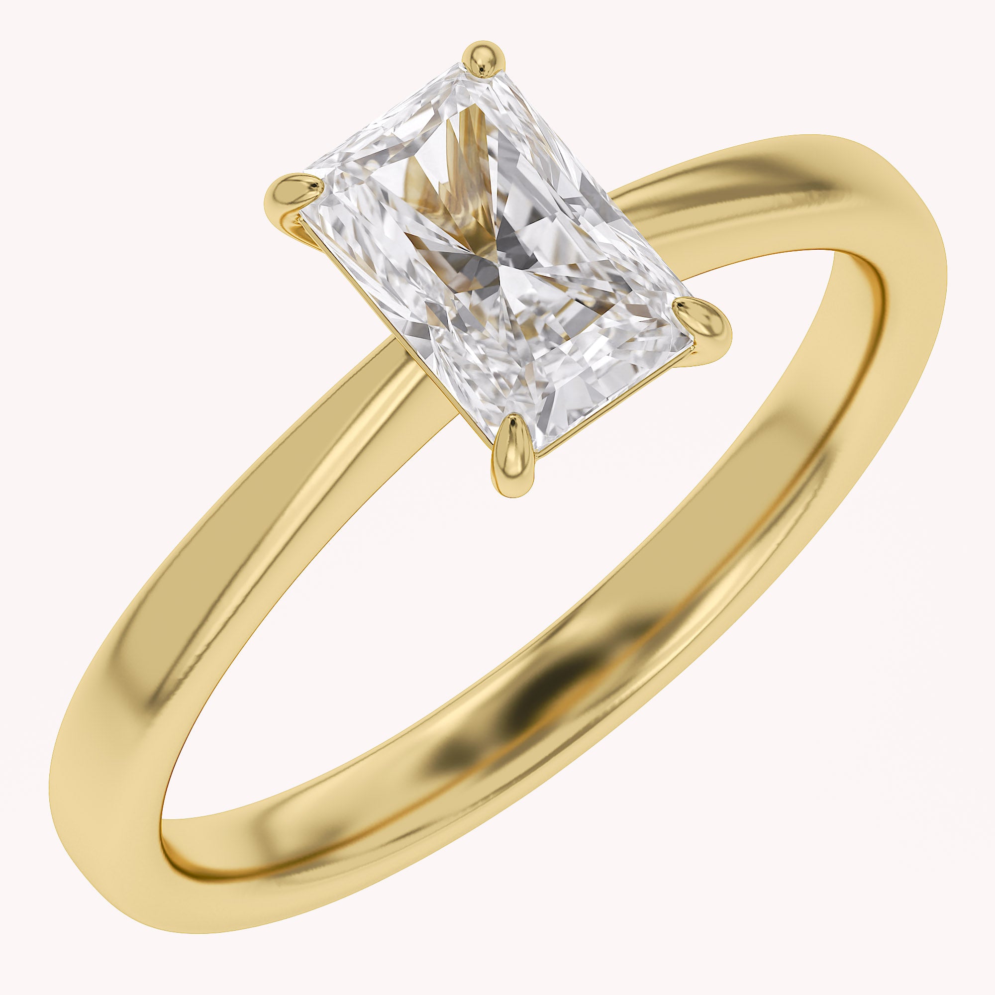 Radiant-Cut Solitaire Engagement Ring | Lab-Grown Diamond