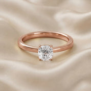 Cushion-Cut Solitaire Engagement Ring | Lab-Grown Diamond