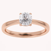 Cushion-Cut Solitaire Engagement Ring | Lab-Grown Diamond