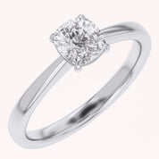 Cushion-Cut Solitaire Engagement Ring | Lab-Grown Diamond
