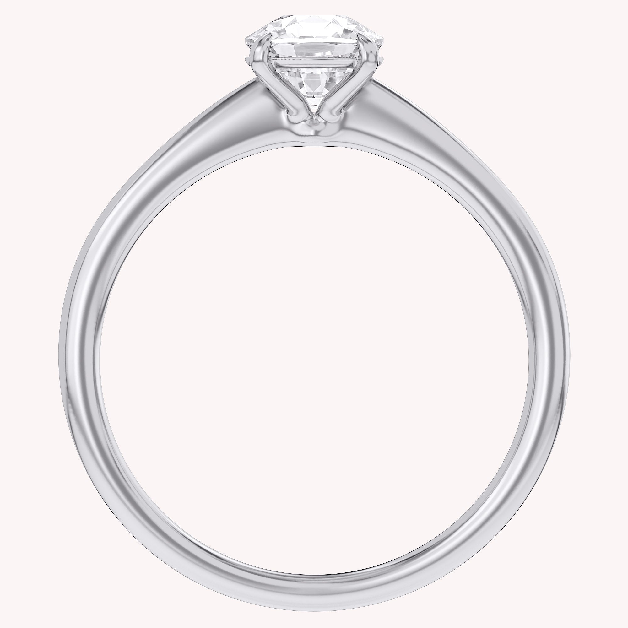 Cushion-Cut Solitaire Engagement Ring | Lab-Grown Diamond