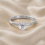 Cushion-Cut Solitaire Engagement Ring | Lab-Grown Diamond