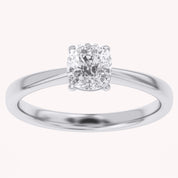 Cushion-Cut Solitaire Engagement Ring | Lab-Grown Diamond