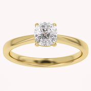 Cushion-Cut Solitaire Engagement Ring | Lab-Grown Diamond