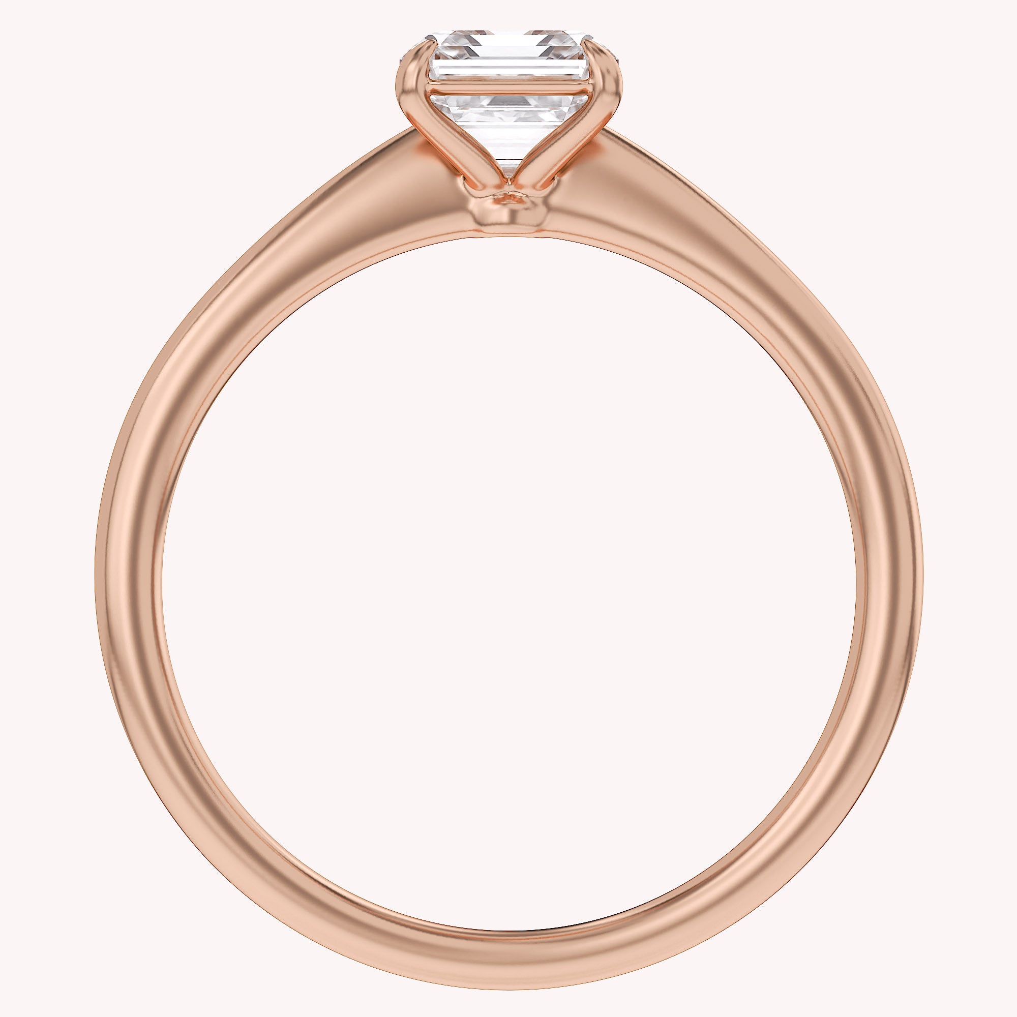 Asscher-Cut Solitaire Engagement Ring | Lab-Grown Diamond
