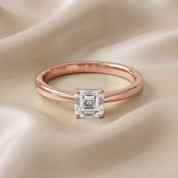 Asscher-Cut Solitaire Engagement Ring | Lab-Grown Diamond