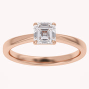 Asscher-Cut Solitaire Engagement Ring | Lab-Grown Diamond
