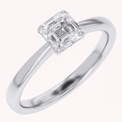 Asscher-Cut Solitaire Engagement Ring | Lab-Grown Diamond