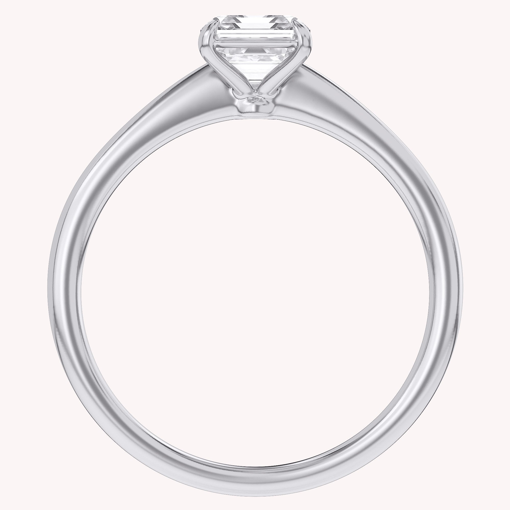 Asscher-Cut Solitaire Engagement Ring | Lab-Grown Diamond
