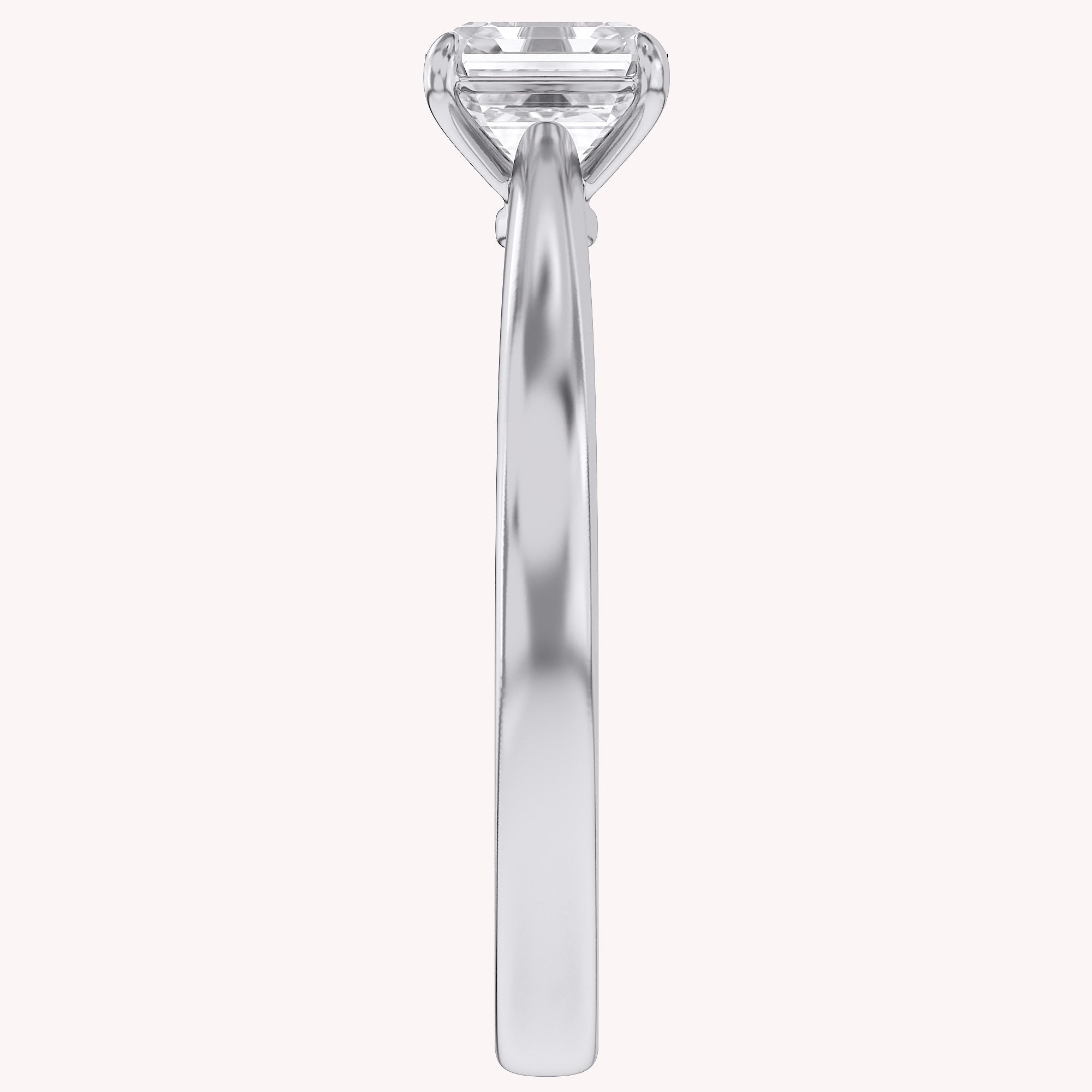 Asscher-Cut Solitaire Engagement Ring | Lab-Grown Diamond