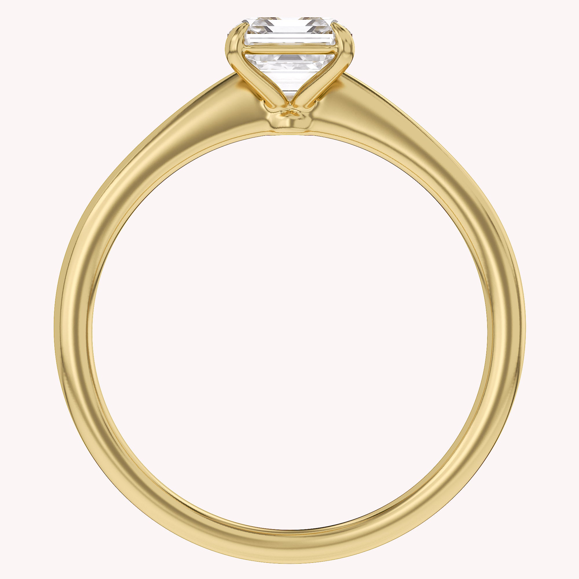 Asscher-Cut Solitaire Engagement Ring | Lab-Grown Diamond
