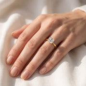 Asscher-Cut Solitaire Engagement Ring | Lab-Grown Diamond