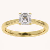 Asscher-Cut Solitaire Engagement Ring | Lab-Grown Diamond