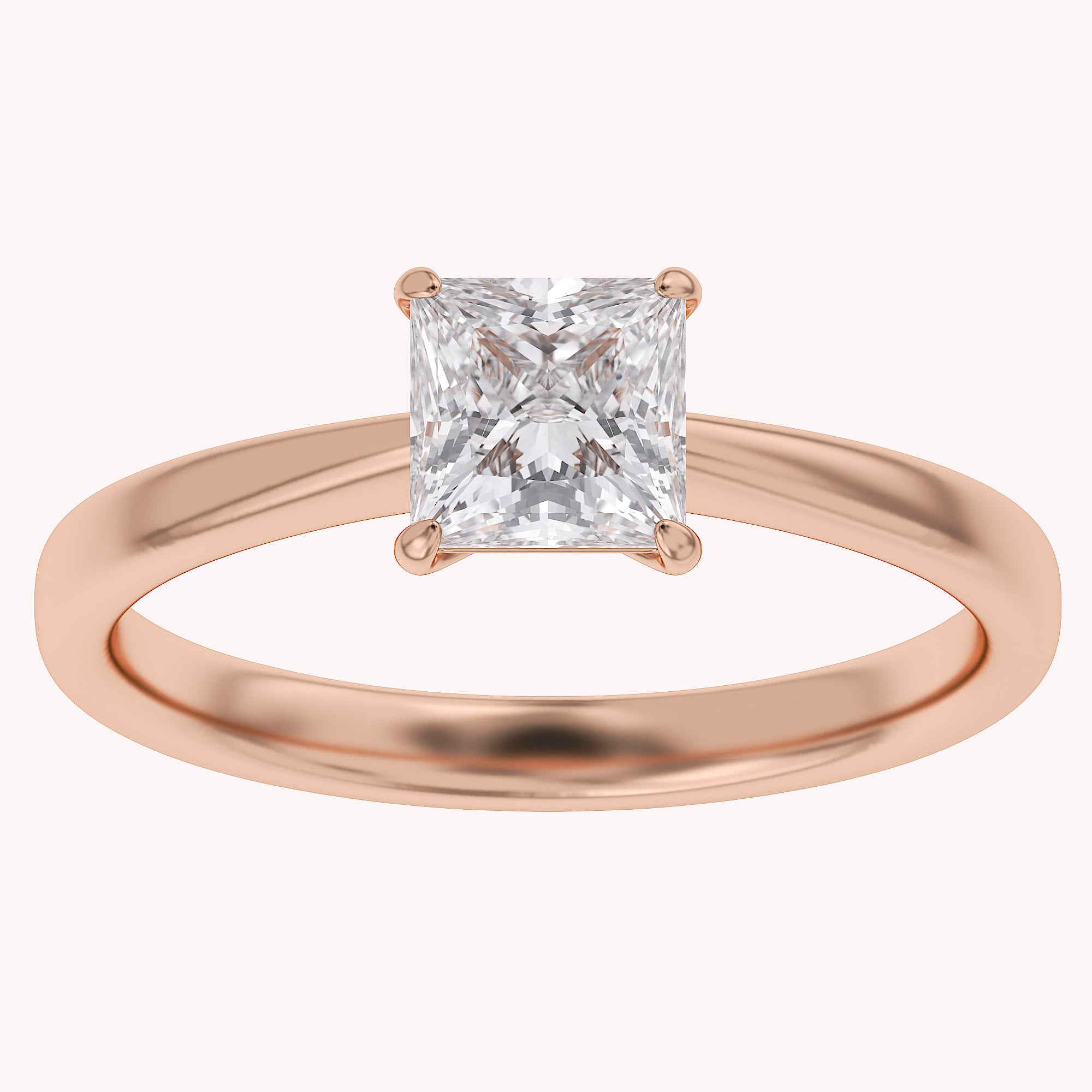 Princess-Cut Solitaire Engagement Ring | Lab-Grown Diamond