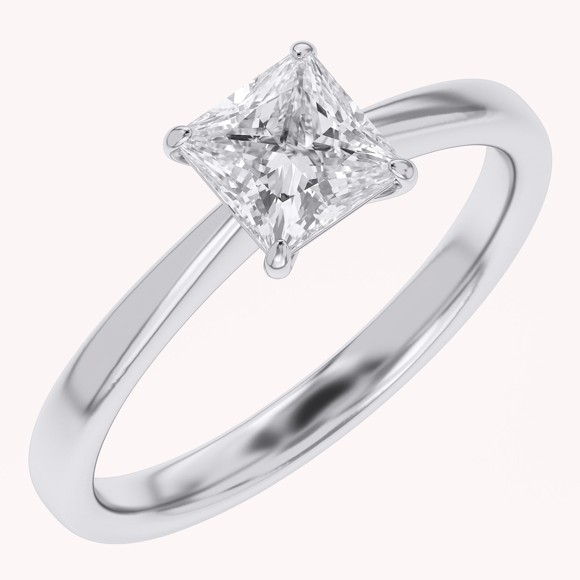 Princess-Cut Solitaire Engagement Ring | Lab-Grown Diamond