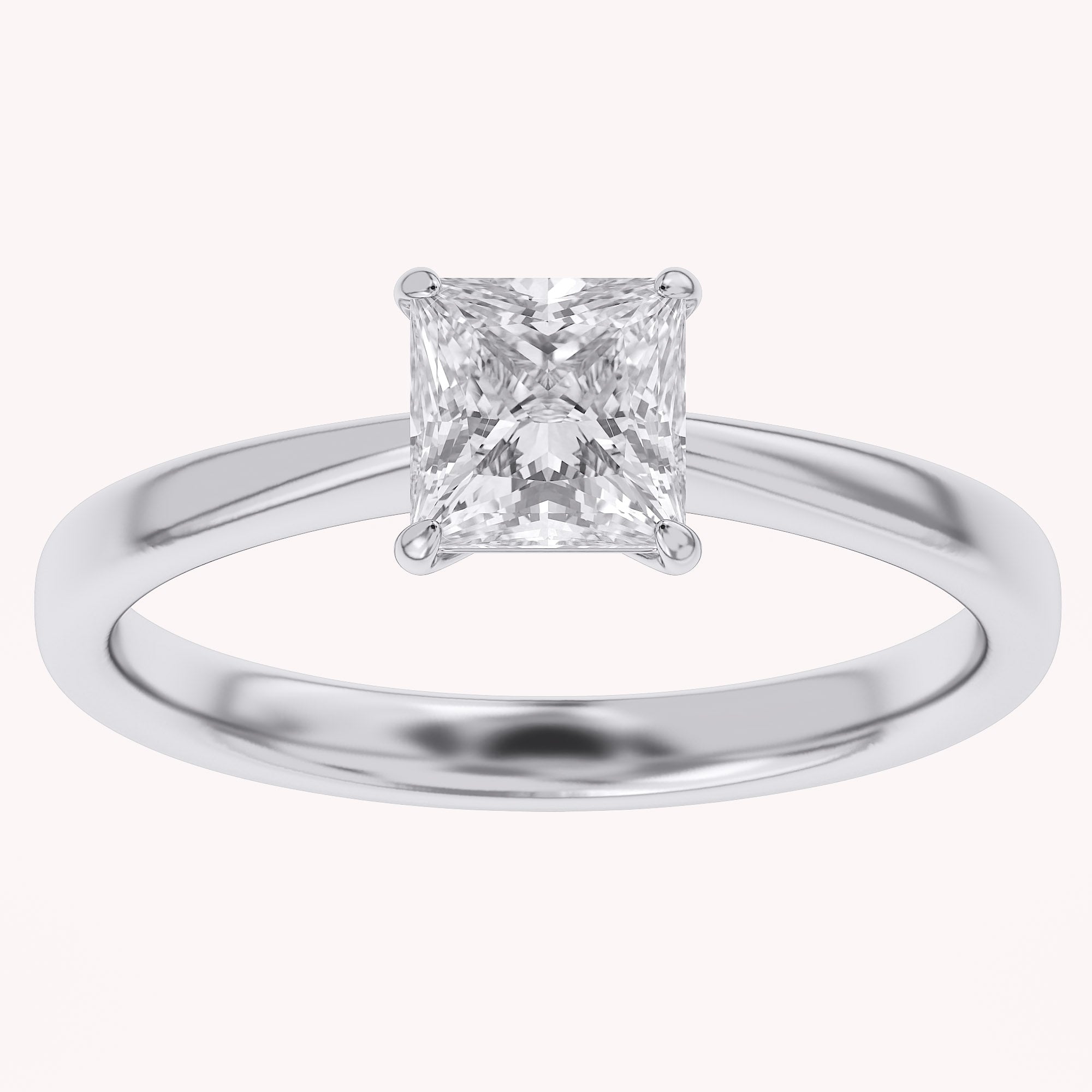 Princess-Cut Solitaire Engagement Ring | Lab-Grown Diamond