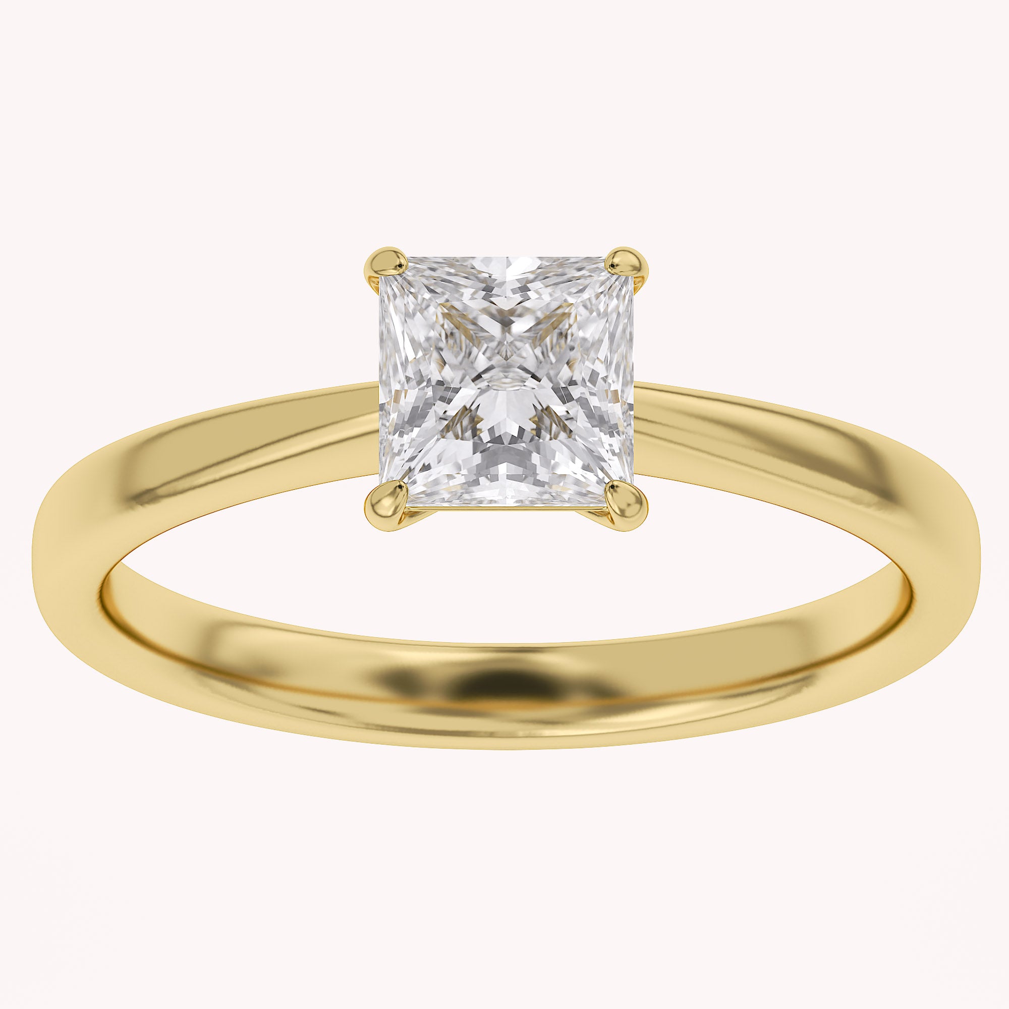 Princess-Cut Solitaire Engagement Ring | Lab-Grown Diamond