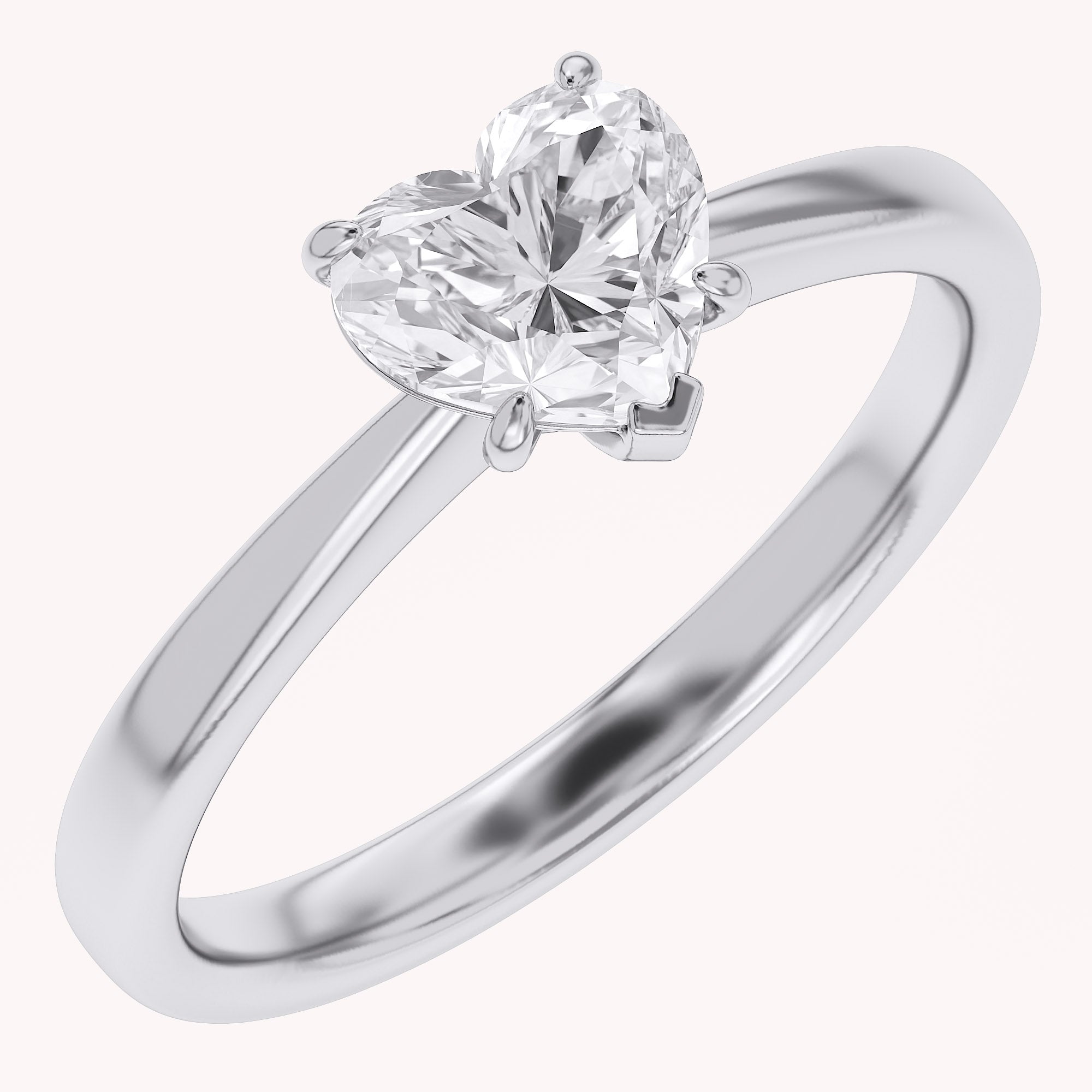 Heart-Cut Solitaire Engagement Ring | Lab-Grown Diamond