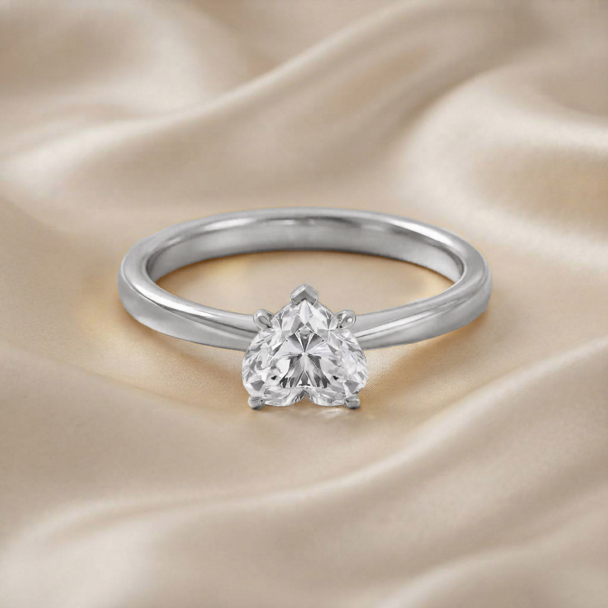 Heart-Cut Solitaire Engagement Ring | Lab-Grown Diamond