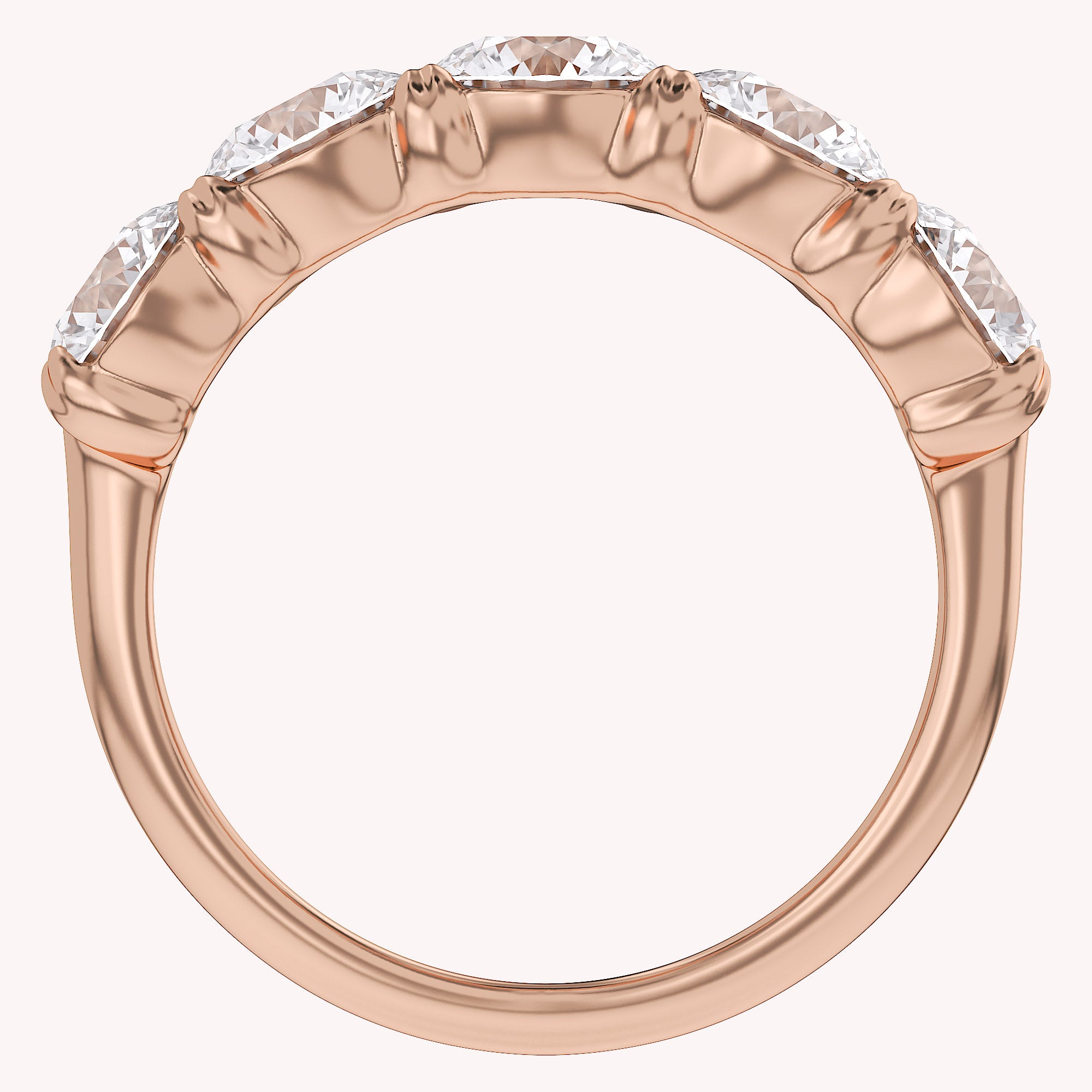 Round-Cut Half-Eternity Ring | Lab-Grown Diamond