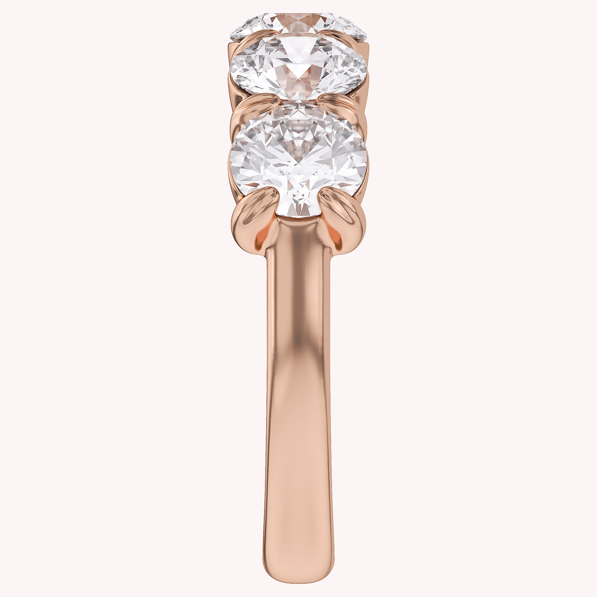 Round-Cut Half-Eternity Ring | Lab-Grown Diamond