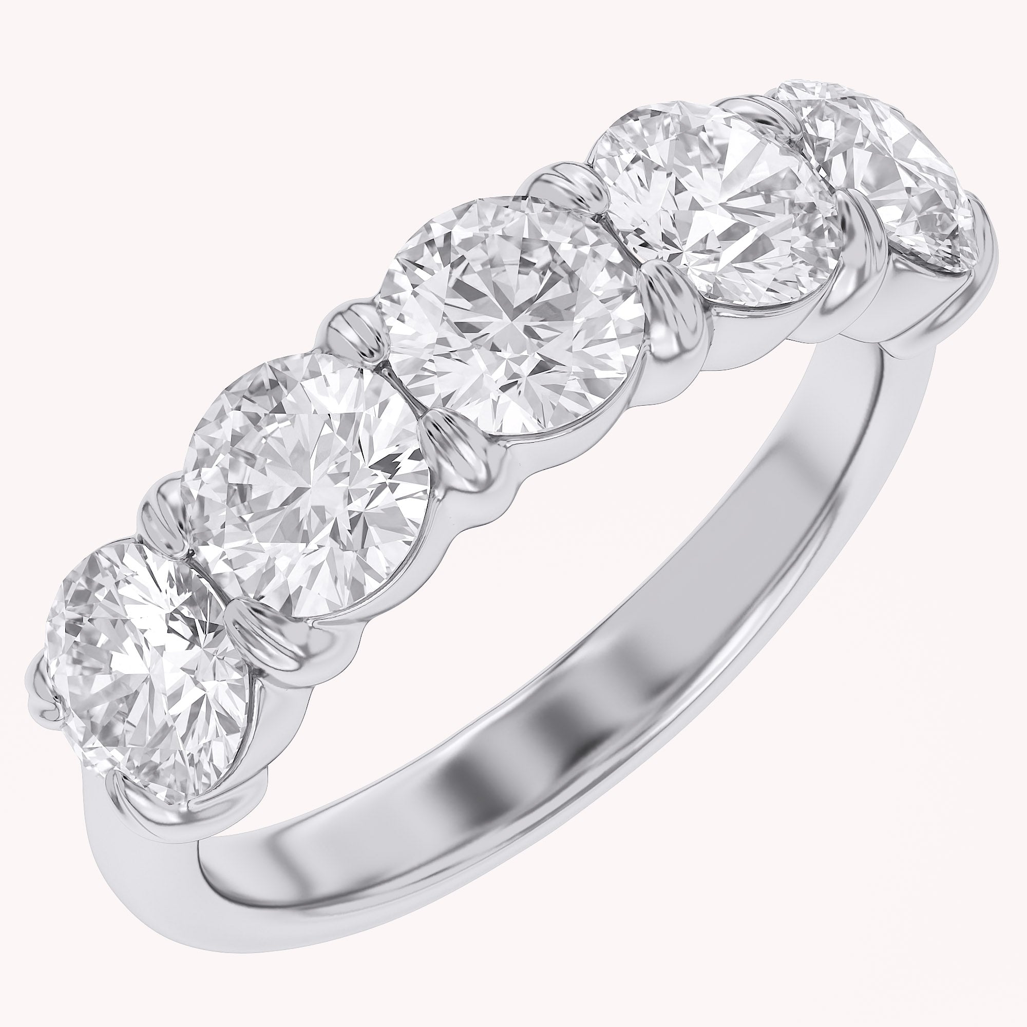 Round-Cut Half-Eternity Ring | Lab-Grown Diamond