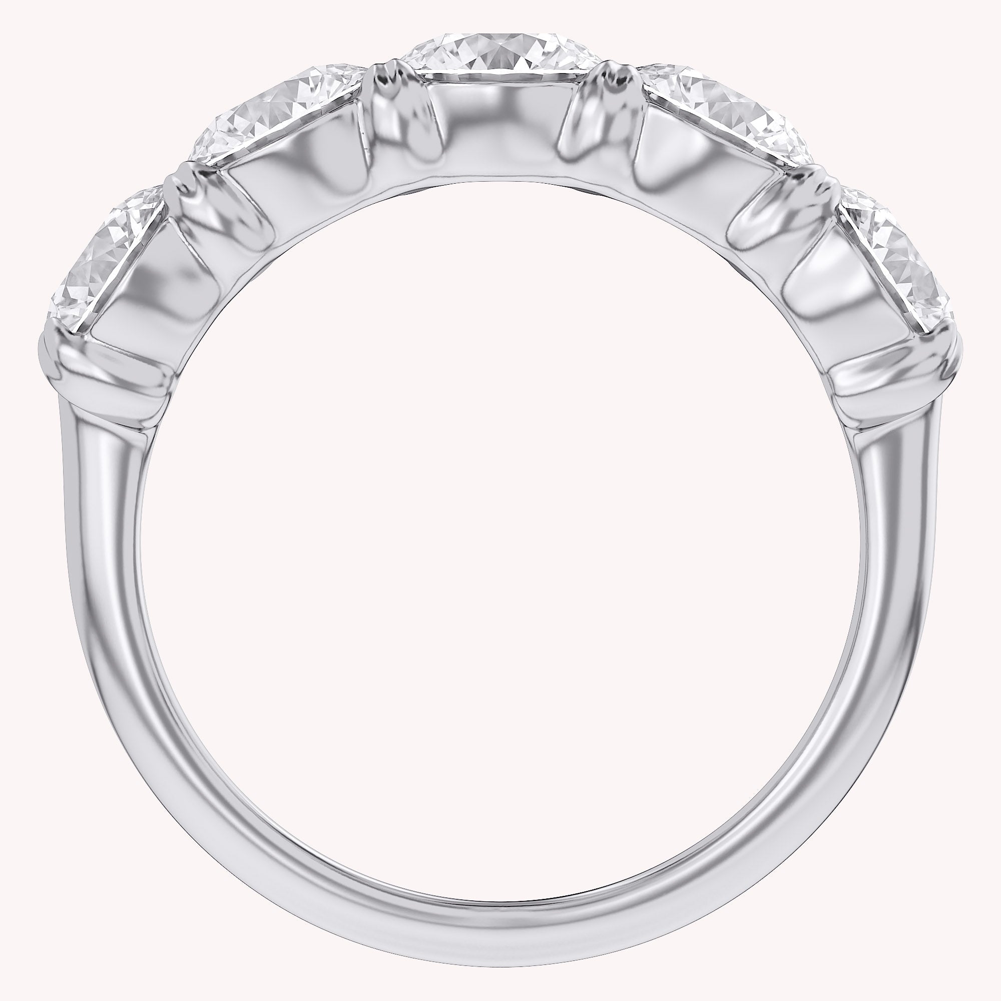 Round-Cut Half-Eternity Ring | Lab-Grown Diamond