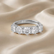 Round-Cut Half-Eternity Ring | Lab-Grown Diamond