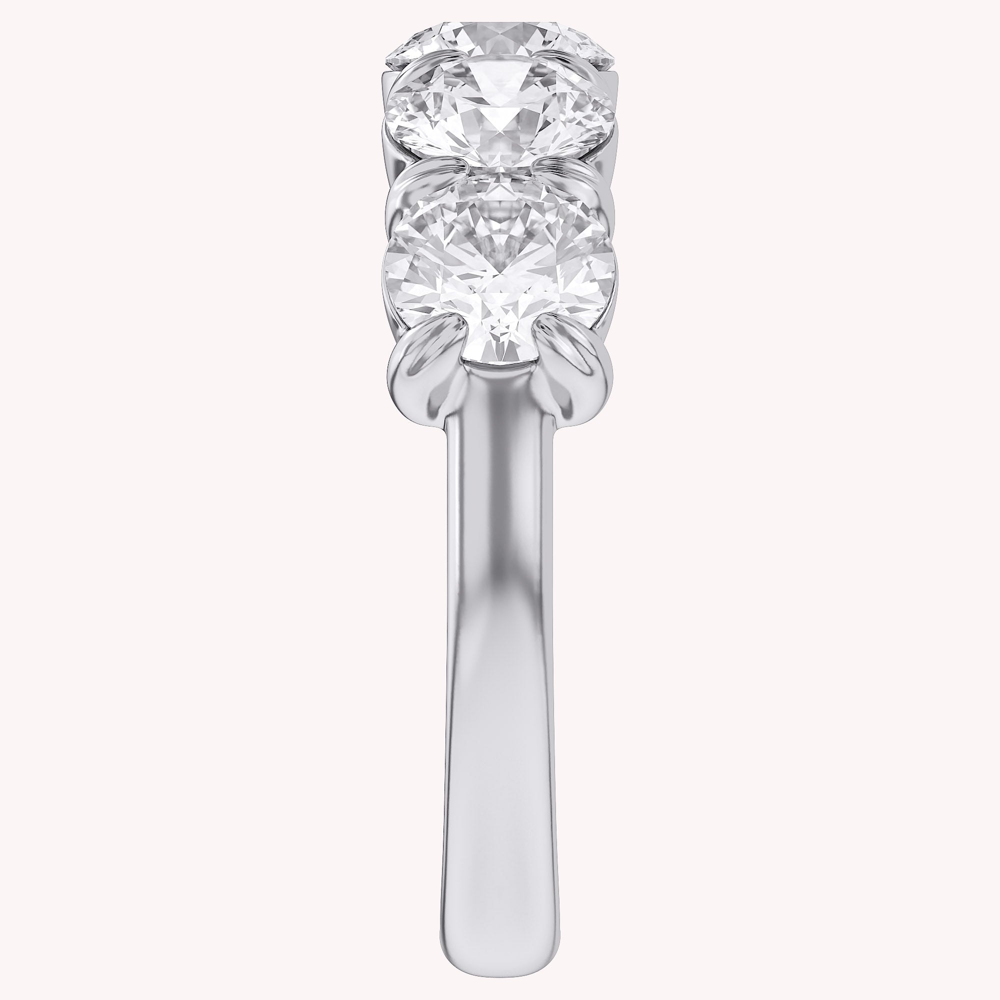 Round-Cut Half-Eternity Ring | Lab-Grown Diamond