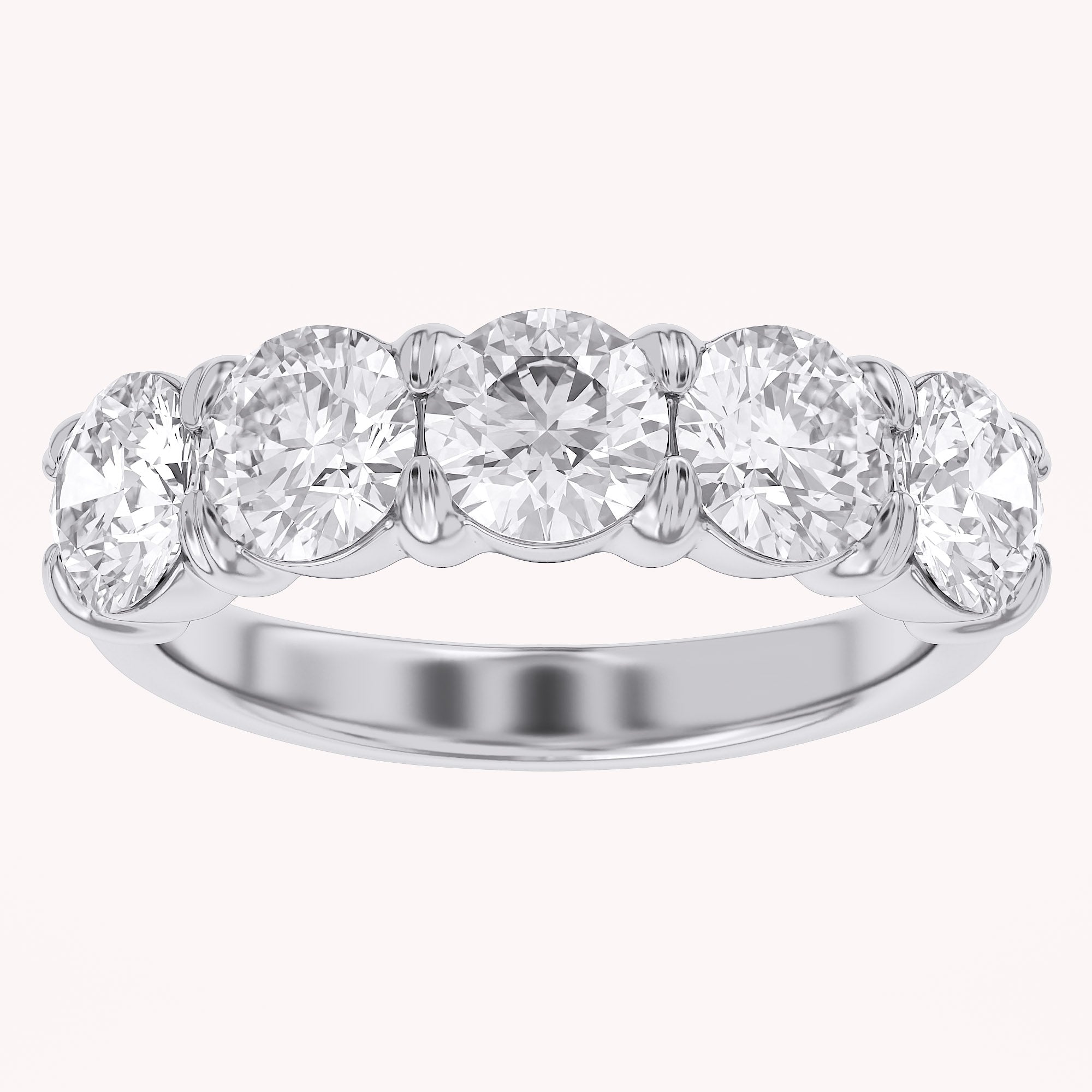 Round-Cut Half-Eternity Ring | Lab-Grown Diamond