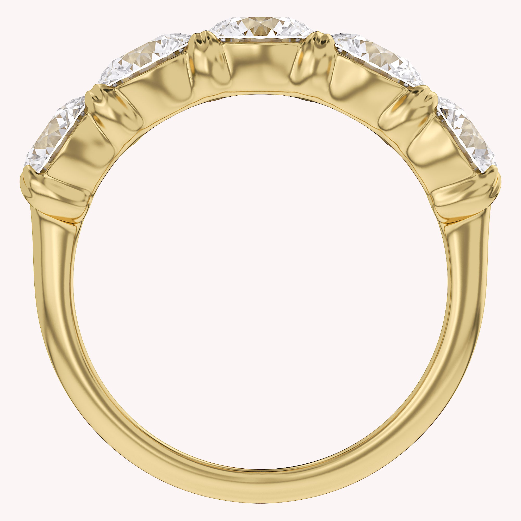 Round-Cut Half-Eternity Ring | Lab-Grown Diamond
