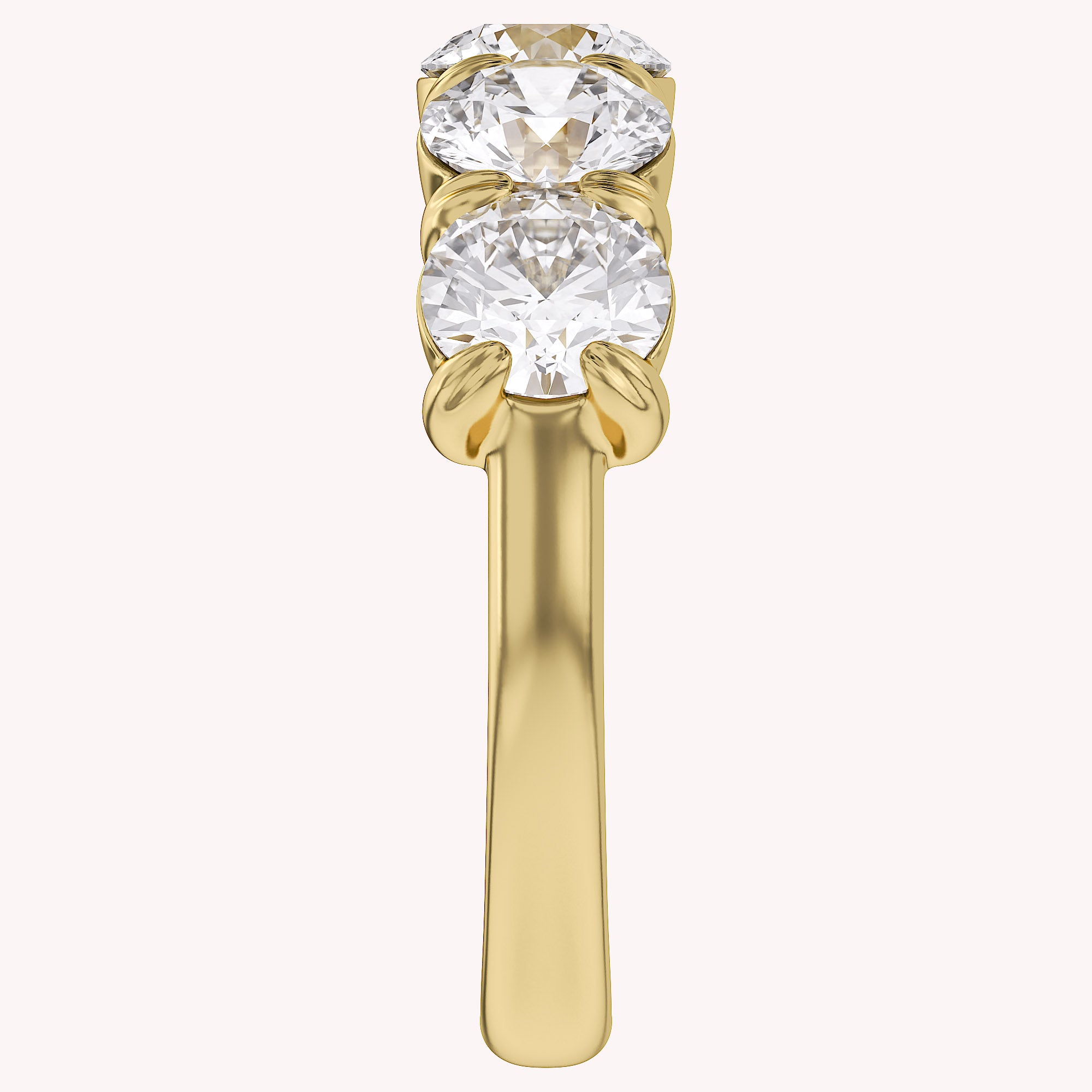 Round-Cut Half-Eternity Ring | Lab-Grown Diamond