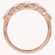 Oval-Cut Half-Eternity Ring | Lab-Grown Diamond