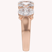 Oval-Cut Half-Eternity Ring | Lab-Grown Diamond