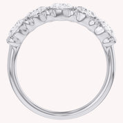 Oval-Cut Half-Eternity Ring | Lab-Grown Diamond