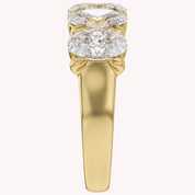 Oval-Cut Half-Eternity Ring | Lab-Grown Diamond