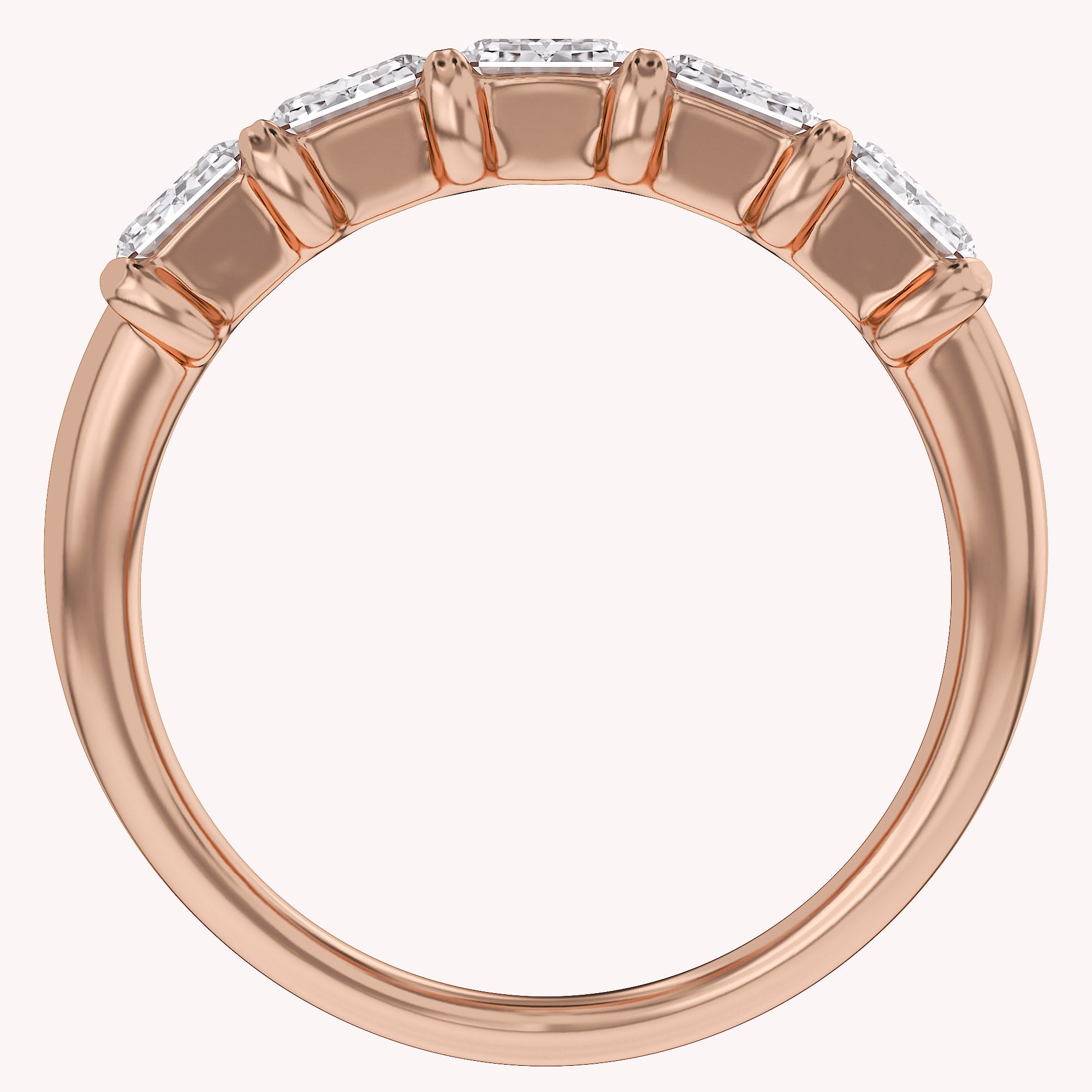 Emerald-Cut Half-Eternity Ring | Lab-Grown Diamond