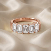 Emerald-Cut Half-Eternity Ring | Lab-Grown Diamond