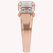 Emerald-Cut Half-Eternity Ring | Lab-Grown Diamond