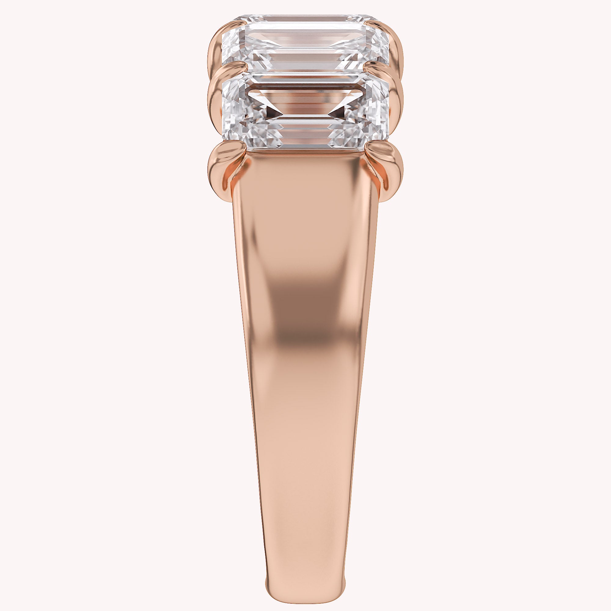 Emerald-Cut Half-Eternity Ring | Lab-Grown Diamond