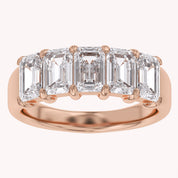 Emerald-Cut Half-Eternity Ring | Lab-Grown Diamond