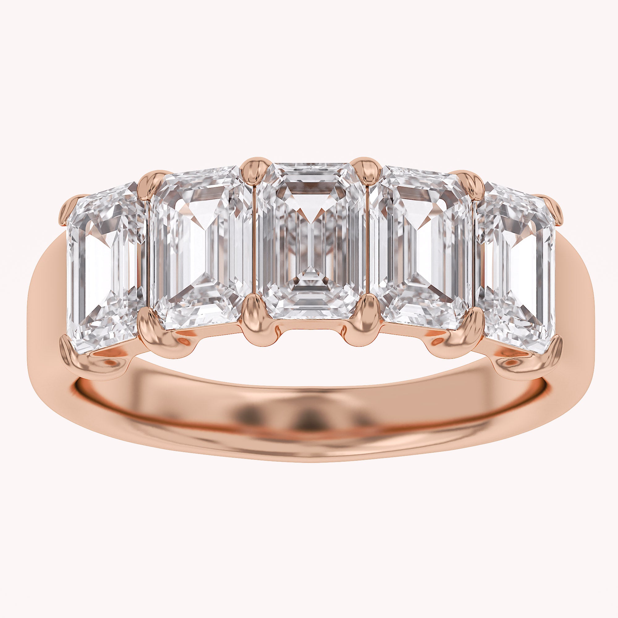 Emerald-Cut Half-Eternity Ring | Lab-Grown Diamond