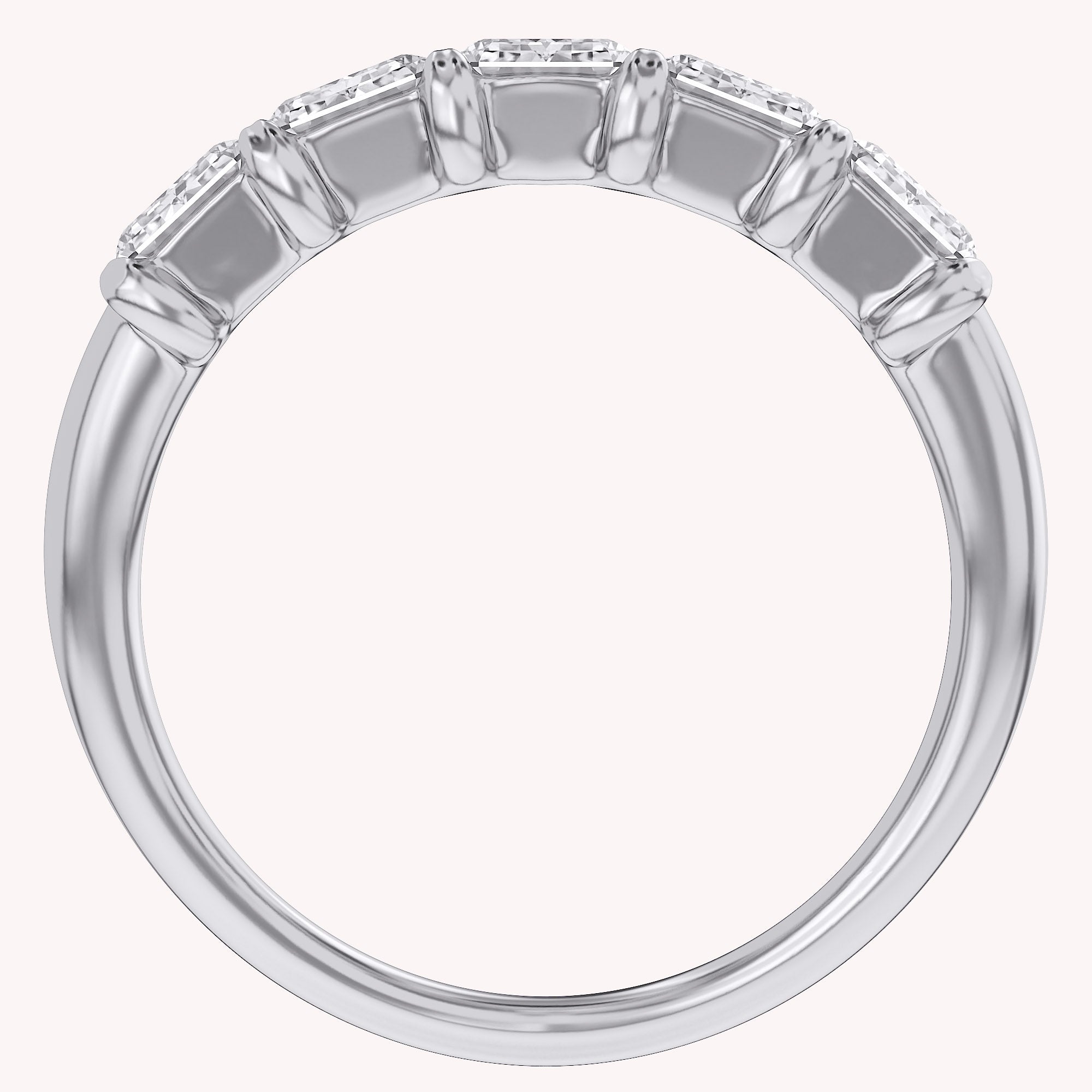 Emerald-Cut Half-Eternity Ring | Lab-Grown Diamond
