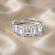Emerald-Cut Half-Eternity Ring | Lab-Grown Diamond