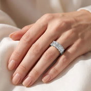 Emerald-Cut Half-Eternity Ring | Lab-Grown Diamond