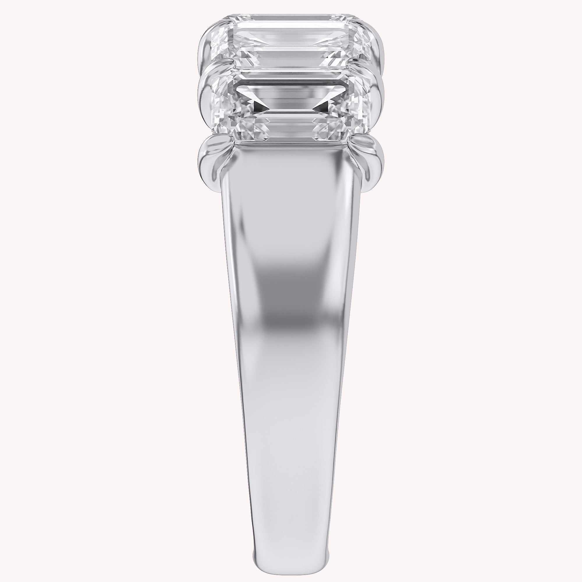 Emerald-Cut Half-Eternity Ring | Lab-Grown Diamond