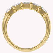 Emerald-Cut Half-Eternity Ring | Lab-Grown Diamond