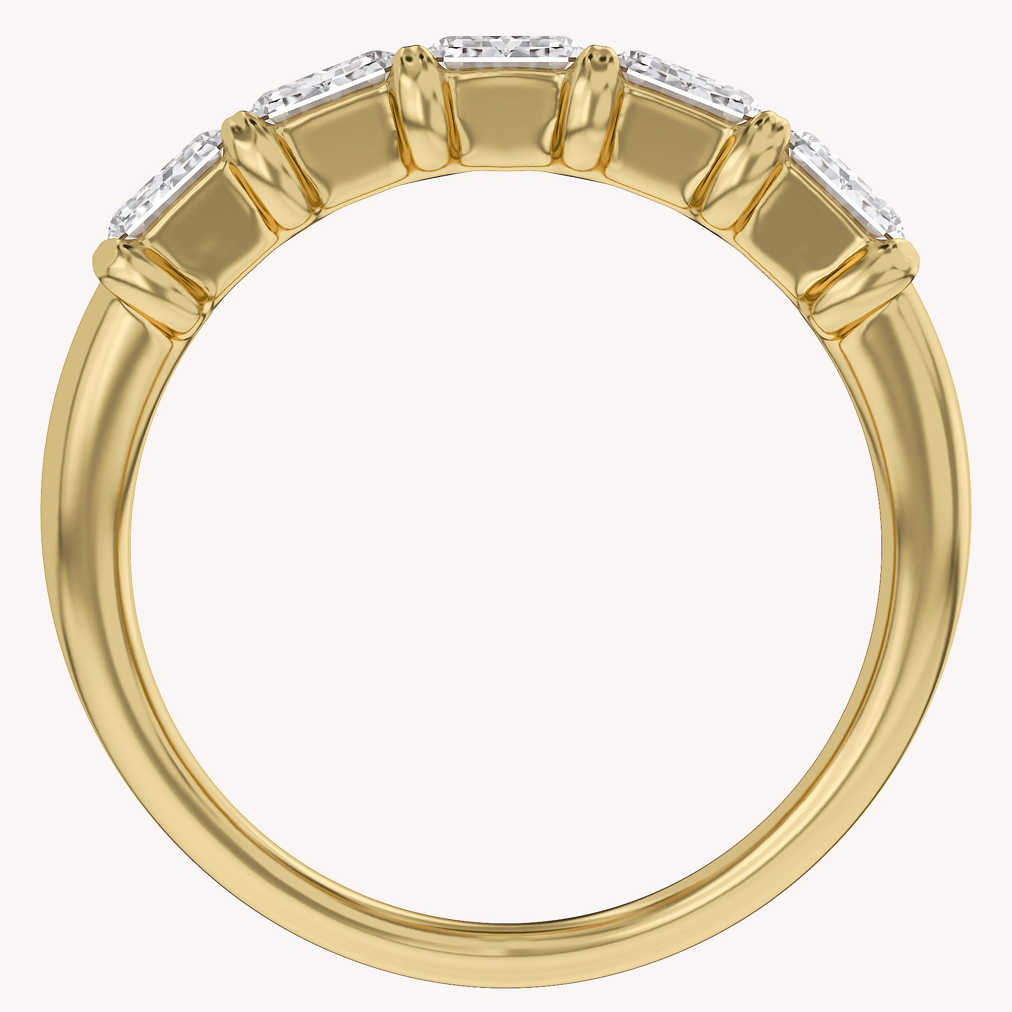 Emerald-Cut Half-Eternity Ring | Lab-Grown Diamond