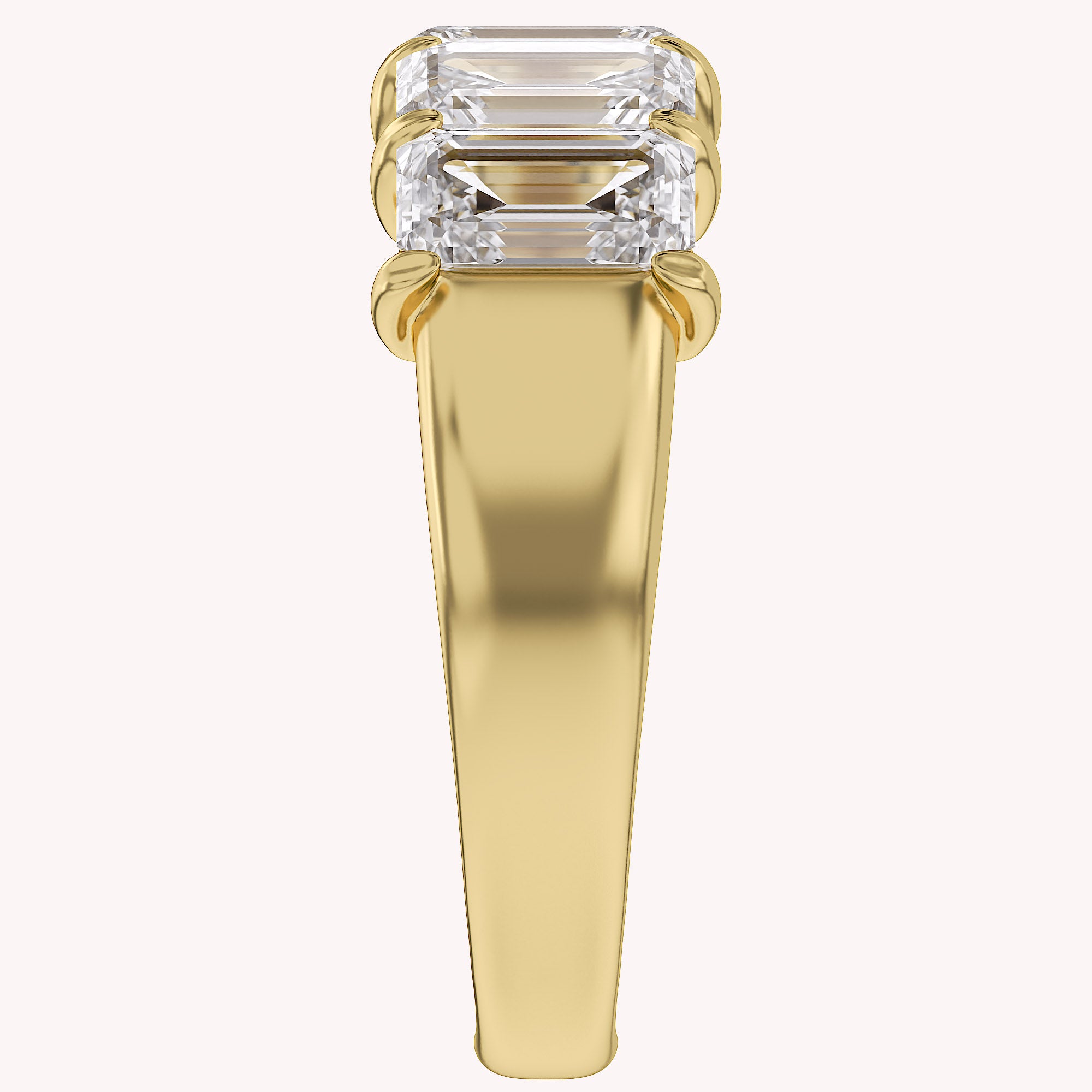 Emerald-Cut Half-Eternity Ring | Lab-Grown Diamond