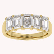 Emerald-Cut Half-Eternity Ring | Lab-Grown Diamond